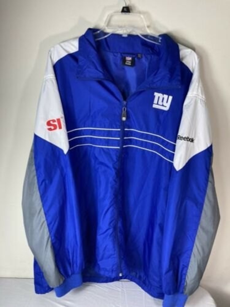 New York Giants NFL Reebok Sports Illustrated Windbreaker Jacket Blue White 2XL